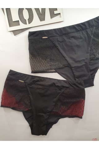 Високі трусики сліпи з мікрофібри та мережива Lanny Mode 51347